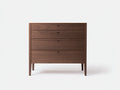 Cómodas de madera 100x45x105 cm - Marrón nogal - 4 cajones y diseño contemporáneo