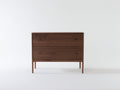 Cómodas de madera 90x42x85 cm - marrón nogal - diseño moderno con 2 cajones