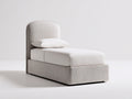 Camas individuales - Tejido-Madera - 210 x 105 x 115 cm - Beige - Diseño moderno tapizado